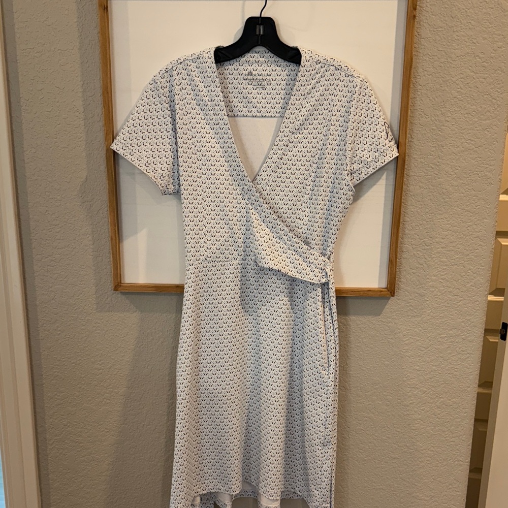 Peter Millar White Patterned Midi Dress